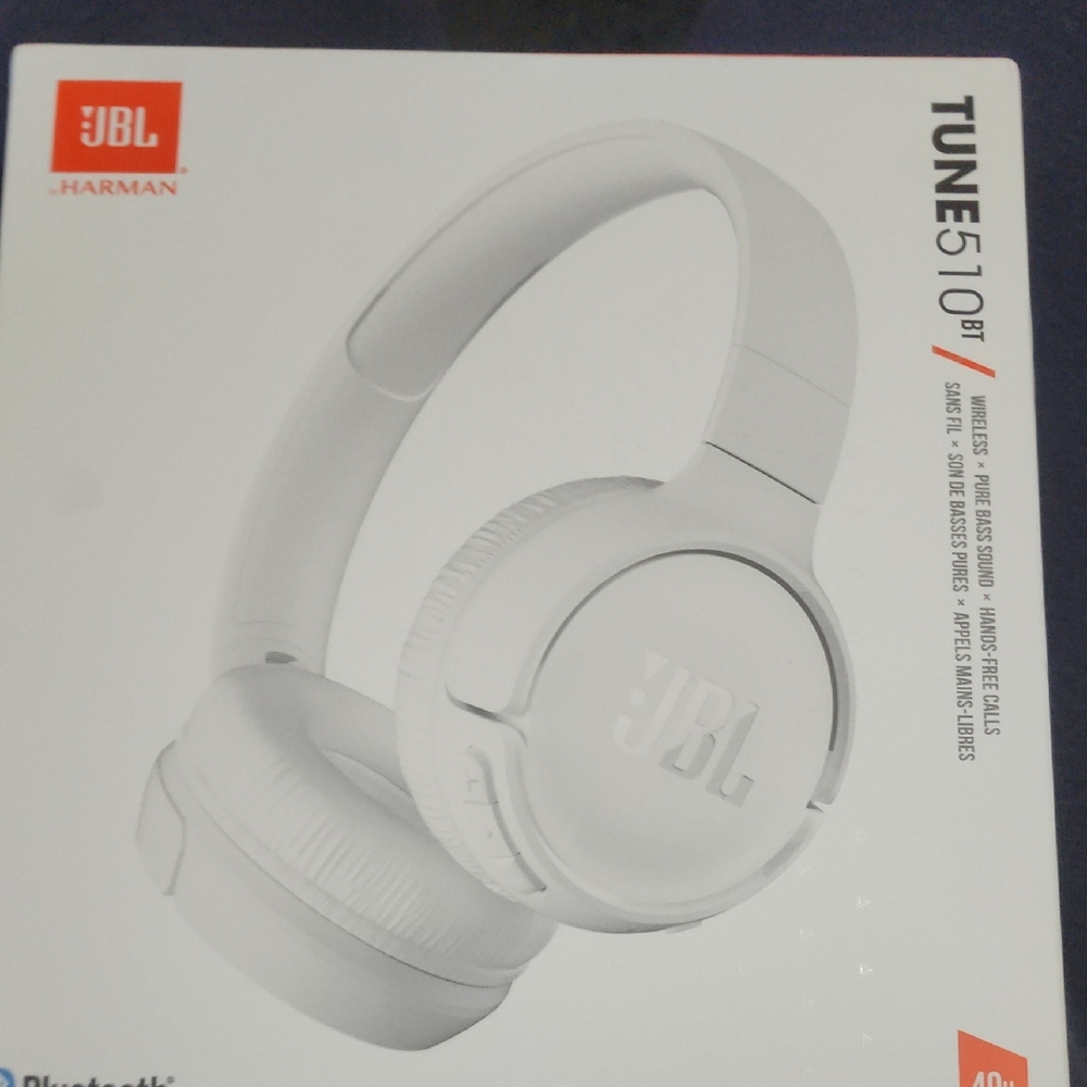 JBL Tune 510BT Bluetooth Headphones - White
